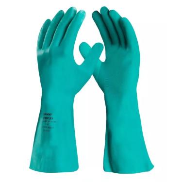Imagem de Luva Proteção De Borracha Nitrílica Sem Forro Verde - Danny G