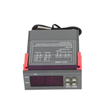 Imagem de Termostato Controlador de Temperatura Digital STC-1000 para Aquecimento e Resfriamento Com Sensor para Terrários de Aquário Zoo Paludário Incubadora de Frango AC