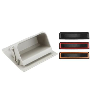 Imagem de auovo Bandeja de armazenamento para porta-moedas Fuse Box compatível com Subaru Crosstrek Impreza XV Forester Legacy Outback WRX STI Ascent (bandeja cinza com forro laranja vermelho preto)