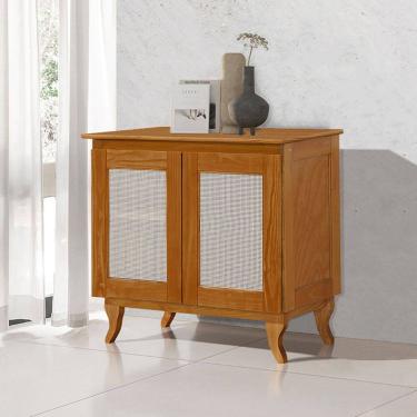 Imagem de Buffet em Madeira Maciça Deltan 2 Portas em Telinha - Castanho