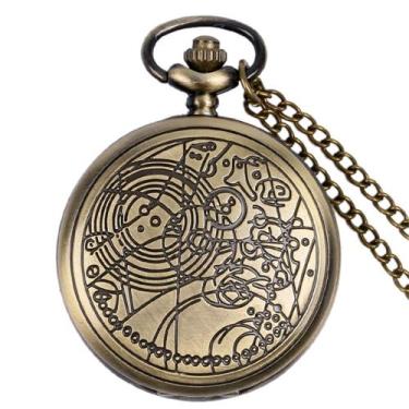 Imagem de Relógio De Bolso Modelo Retro Antigo Bronze Com Corrente - Things Nerd