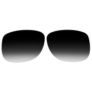 Imagem de Wetnenss Lentes de reposição para óculos de sol Rayban Justin RB4165 (54 mm) / polarizadas de 1,5 mm/fácil de instalar, Cinza dégradé, 56.5*34.7mm