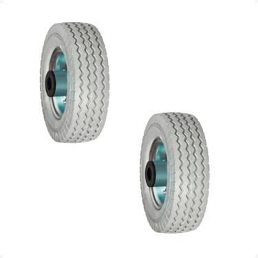 Imagem de 2 Roda Maciça Pu 6X2 Eixo 5/8 Rolete Ajax Cinza