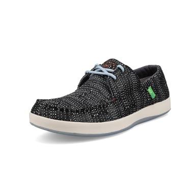 Imagem de Twisted X Sapato náutico masculino, moc toe, Preto Multi, 46
