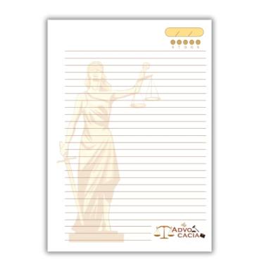 Imagem de Refil de fichário folhas coladas 80 folhas Advocacia universitário pautado