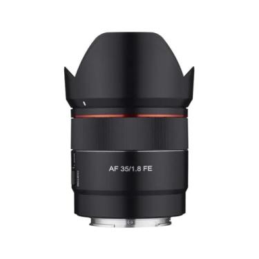 Imagem de Rokinon Lente grande angular compacta de 35 mm F1.8 com foco automático para montagem Sony E, preta, IO3518-E