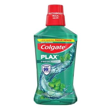 Imagem de Solução Bucal Colgate Plax Fresh Mint com Flúor sem Álcool Leve 500ml 