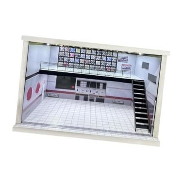 Imagem de simhoa 1/64 1/36 1/32 escala Diecast Modelo Visor de disposição de carro Simulação à prova de poeira com estacionamento de LED leve para carro Diecast, D