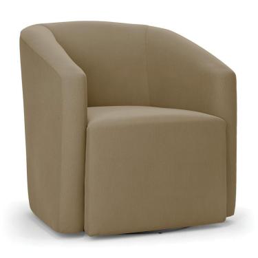 Imagem de Poltrona Stella Max Suede Base Giratória - D'rossi Cor Marrom Rato