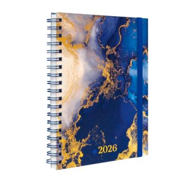 Imagem de Agenda 2026 Planner Semanal Plus Mármore Azul Escuro