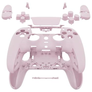 Imagem de eXtremeRate Conjunto Completo Com Botões, Compatível Controle Ps5 Edge, Acabamento Decorativo Em Rosa Flores De Cerejeira E Placas Frontais Traseiras