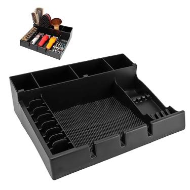 Imagem de Sonew Bandeja de Tosquiadeira de Barbeiro, Organizador de Ferramentas de Cabelo Antiderrapante para Salão de Cabeleireiro e Uso Doméstico, Organizador de Tosquiadeira de Barbeiro Abs