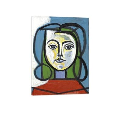 Imagem de Pinturas Famosas Arte Parede-Imagens em Tela-Woman's Head-Pôster e Impressões para Sala de Estar Quarto Casa 50x70cm20x27in Tela Embrulhada