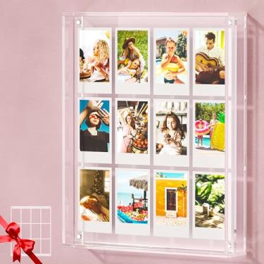 Imagem de WINKINE Moldura Para Filmes Fujifilm Mini/Wide/Square, Porta-Retratos De Colagem Polaroid 9,9" X 12,5", Mini Impressão Instantânea 2X3 Mesa Parede, Display Arte Flores Prensadas Flutuantes Em