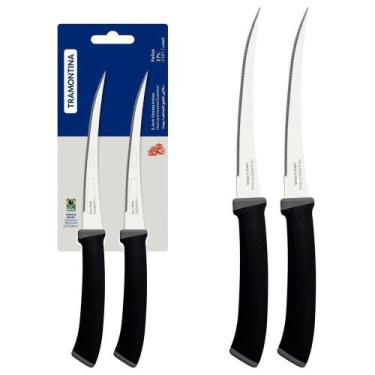 Imagem de Conjunto De Facas Para Tomate Tramontina Felice Lâminas De Aço Inox Pr