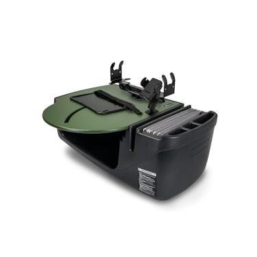 Imagem de AutoExec Mesa de carro AE-RMCD-PM-PS-AG Roadmaster para sua estação de trabalho de veículos e escritório móvel, verde exército com suporte para telefone e suporte de impressora