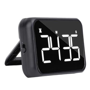 Imagem de Sanpyl Timer de Cozinha Digital, Timer de Cozinha de Alarmes Grandes de Dígitos, Cronômetros de Contagem de Contagem Magnética para o Estudo de Fitness Em Sala de Aula Estudar (Preto)