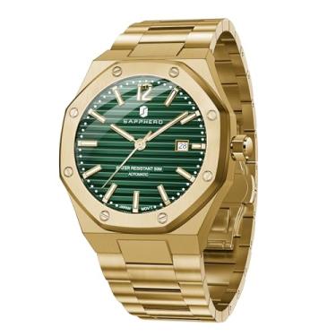 Imagem de Relógios masculinos automáticos, mecânicos, de aço inoxidável, 50 m, à prova d'água, luminoso, data, clássico, luxuoso, para negócios, vestido de pulso, presentes elegantes para homens, Pulseira