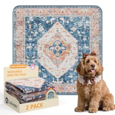 Imagem de Lahome Almofadas de xixi laváveis super absorventes para cães - proteção segura do chão - antiderrapantes, à prova de vazamento, almofadas reutilizáveis para treinamento, caixas e cercadinhos (pacote