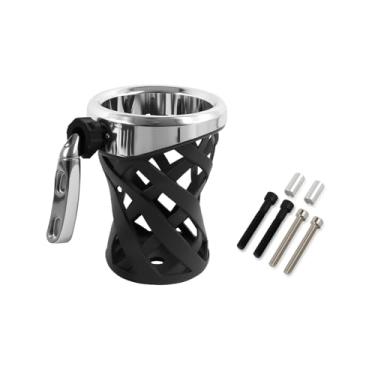 Imagem de Suporte universal de motocicleta para Harley Davidson Touring Road King, Dyna, Road Glide Limited, Fat Boy, Street Glide, Sportster XL883 1200, Electra Glide, Honda Goldwing GL1800 (prata, 13,5 cm)