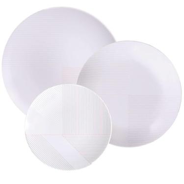 Imagem de Jogo de Pratos Tramontina Grid em Porcelana Decorada 12 peças - 96589031