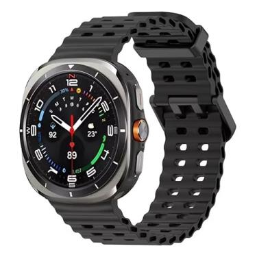 Imagem de Pulseira de Silicone Cores Vivas Compatível com Samsung Galaxy Watch 8 (Preto)