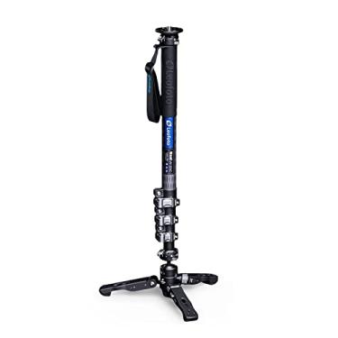 Imagem de Leofoto MV-324C+VD-03 Monopé de câmera de vídeo profissional Flip Lock de fibra de carbono com suporte de tripé, carga máxima de 10 kg, 1500 mm