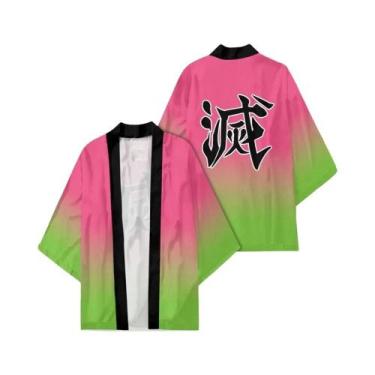 Imagem de Demon slayer quimono cosplay tanjiro yudou demon slayer mesmo manto tr