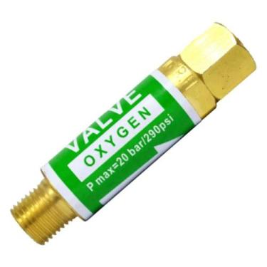 Imagem de Válvula Corta Chama Oxigênio Regulador RO - Galzer