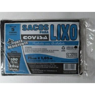 Imagem de Kit c/15 Sacos para lixo Covisa 100lts Reforçado