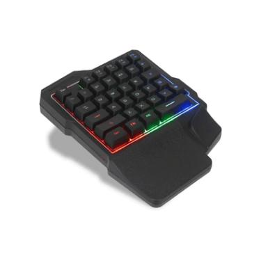 Imagem de Teclado Gamer FY, Single Handed, USB, RGB, PC Notebook