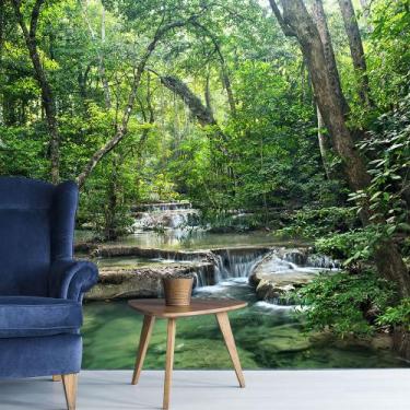 Imagem de Papel de Parede Paisagem Cachoeira Natureza Sala Adesivo - 010pcm - Al