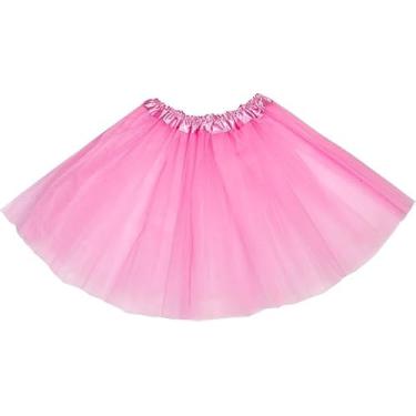 Imagem de Liatunou Tutus para mulheres e meninas grandes, saias coloridas de tule anos 80, tutu de dança de princesa para corrida, festa de Halloween, fantasia de cosplay (rosa)