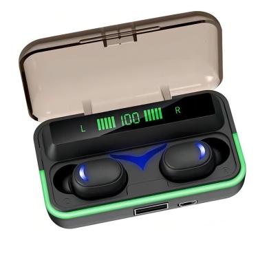 Imagem de Earphone Bluetooth Preto com Carregador Portátil e Display Controle Touch