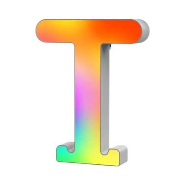 Imagem de Luzes Noturnas Coloridas Em LED Com Letras Do Alfabeto, Sincronização 