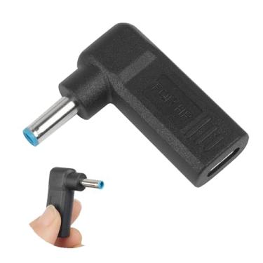 Imagem de Adaptador de carregamento USB C para laptop de 7,4 mm fêmea tipo C para macho DC 7,4 x 5,0 mm conversor de plugue de barril PD carregador de energia ponta de conector para notebook HP Probook