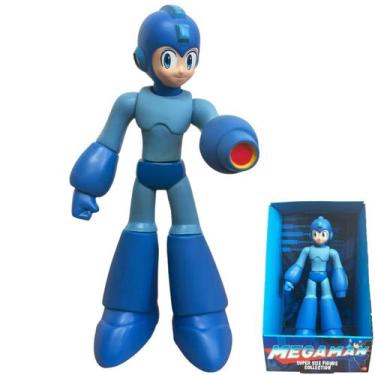 Imagem de Boneco Mega Man Azul de 23cm Articulado - Genérica