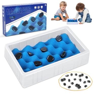 Imagem de Magnetic Jogo, Jogo Magnetico, Divertido Jogo de Xadrez Magnético Multijogador de Mesa com Pedras, Ímã com Corda