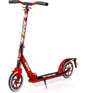 Imagem de Hurtle Scooter de chute adolescente - 2 rodas com guidão ajustável - adulto dobrável com deck antiderrapante de liga - Rodas deslizantes lisas de 20 cm