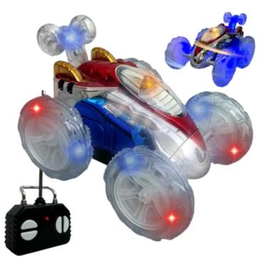 Imagem de Carro Maluco Controle Remoto Dasher 360° com Luzes LED Brinquedo Infantil Faz Barulho Da Cambalhota