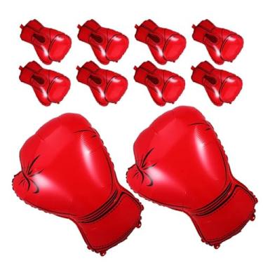 Imagem de PRETYZOOM 10pcs Boxing Balloons: Aluminum Foil Glove Balloons for Boys Birthday Decorations Wrestling Themed Party Supplies Gym Events Sports Celebrations