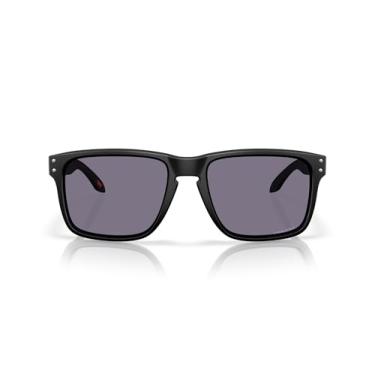 Imagem de Oakley Oo9487f Óculos de sol retangulares Holbrook XXL Low Bridge Fit, Preto fosco/cinza Prizm, 61 mm