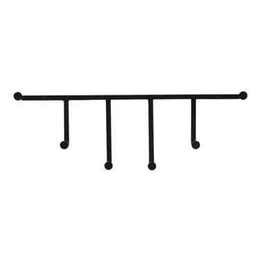 Imagem de Cabideiro Estilo Industrial Decorativo Ferro Preto 54x18x5cm Médio