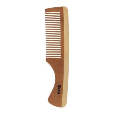 Imagem de Pente para Cabelos de Madeira 18cm Dente Largos Ricca Belliz