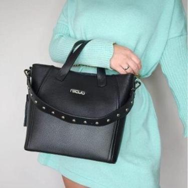 Imagem de Bolsa Média Recuo Fashion Bag Preto Tam. M-Feminino