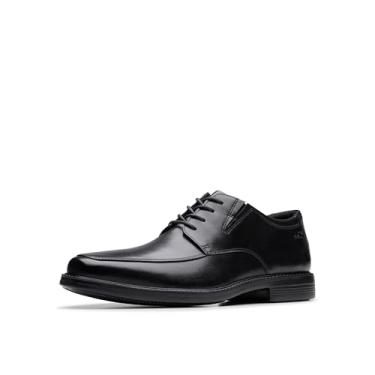 Imagem de Clarks Avental masculino Oxford Cosgrove, Couro preto, 11 Wide