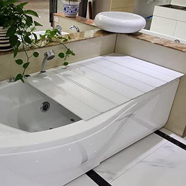 Imagem de Copertura per Vasca da bagno antipolvere, vassoio per Vasca da bagno, coperchio per Vasca com tapparela, Vasca da bagno com isolamento térmico pieghevole portante, gioca il ruolo di antipolvere e c