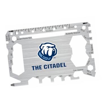Imagem de Cartão multiferramentas The Citadel de bolso 46 em 1 com régua em polegadas – Ferramenta de carteira Survival EDC com chaves de fenda, chaves, abridor de garrafa e lata, cortador de fio, transferidor