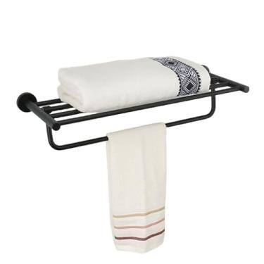 Imagem de Acessórios de banheiro de aço inoxidável, toalheiro preto fosco, suporte de papel higiênico, gancho de barra de toalha, conjunto de ferragens de vaso sanitário, com tampa (rack de bucha)