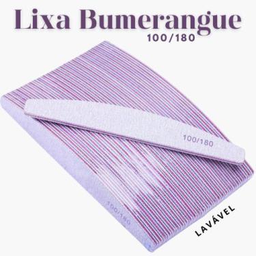 Imagem de Lixa de Unha Bumerangue  100/180 Kit com 25 - LinBel